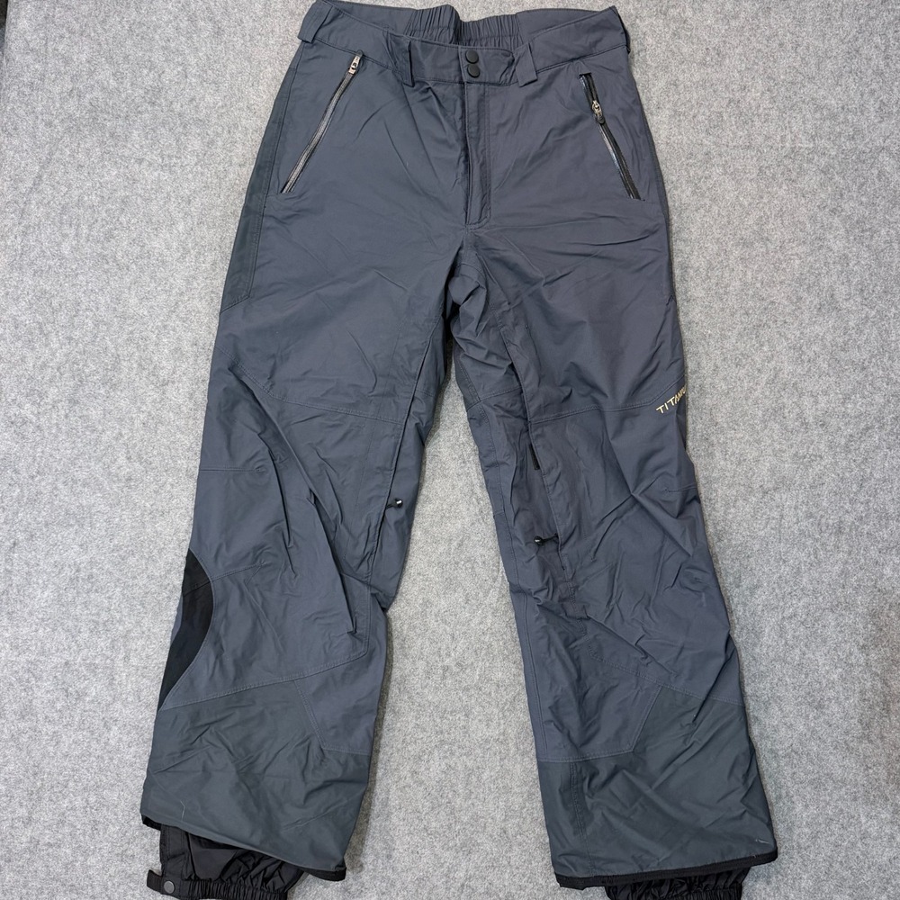 Columbia Gray Omni-Tech Titanium Insulated Ski Snow Pants Men's Size Large